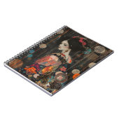 着物のノートに書かれた感傷的な女性 ノートブック (左側)