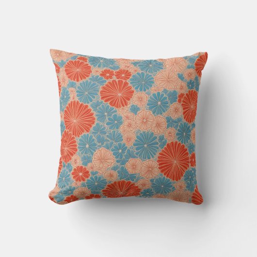 着物のリズム – インスピレーションのパタ日本のーン クッション (正面)