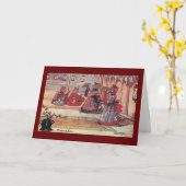 着物のヴィンテージルイWainの猫 カード (黄色い花)