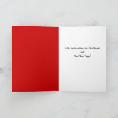 着物の女の子のクリスマスの漫画のイラストレーション シーズンカード (内部)