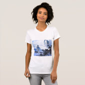着物の女性の窓 – 青 Tシャツ (正面フル)