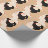 着物の女性女性の芸者のMaikoの日本の女の子 ラッピングペーパー (角)