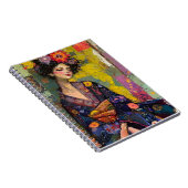 着物の幸せな女性 ノートブック (右側)