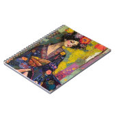 着物の幸せな女性 ノートブック (左側)