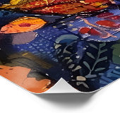 着物の幸せな女性 ポスター (コーナー)