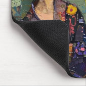 着物の幸せな女性 マウスパッド (コーナー)