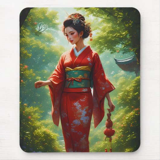 着物の散歩 マウスパッド (正面)