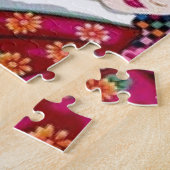 着物の日本のな女性 ジグソーパズル (側面)