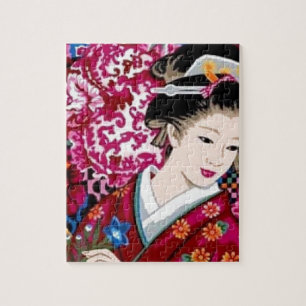 着物の日本のな女性 ジグソーパズル
