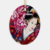 着物の日本のな女性 セラミックオーナメント (右)