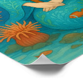 着物の水中プリンセス ポスター (角)