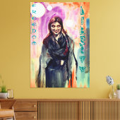 着物の自由と自由の女の子異世界美術 キャンバスプリント (インサイチュ (リビング))