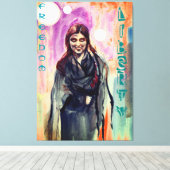 着物の自由と自由の女の子異世界美術 キャンバスプリント (インサイチュ (ウッドフロア))