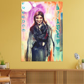 着物の自由と自由の女の子異世界美術 キャンバスプリント (インサイチュ (リビング))