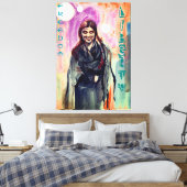 着物の自由と自由の女の子異世界美術 キャンバスプリント (インサイチュ (寝室))