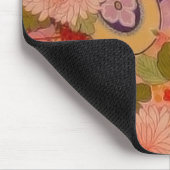 着物の花ピンク花柄 マウスパッド (コーナー)