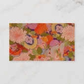 着物の花ピンク花柄 名刺 (裏面)