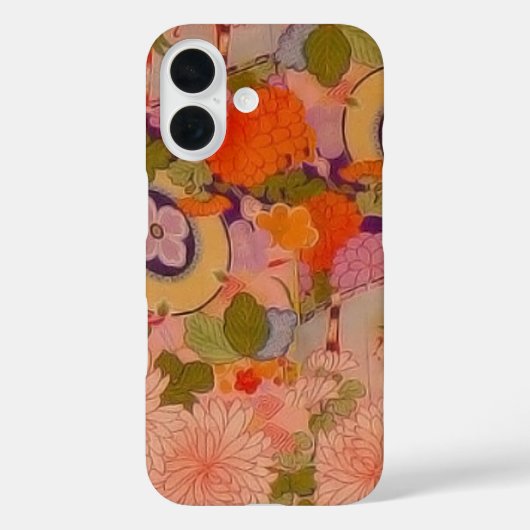着物の花ピンク花柄 Case-Mate iPhoneケース (裏面)