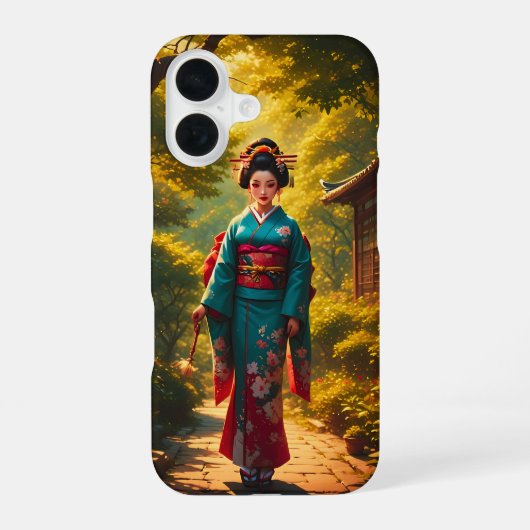 着物の輝き iPhone 16ケース (裏面)