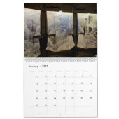 着物の12か月の芸術 カレンダー (1月 2017)