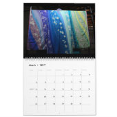 着物の12か月の芸術 カレンダー (3月 2017)