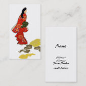 着物のMikaeri Bijin 名刺 (正面/裏面)