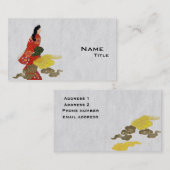 着物のMikaeri Bijin 名刺 (正面/裏面)