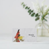 着物のMikaeri Bijin 名刺 (スタンド正面)