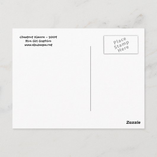 着物はがき栗 ポストカード (裏面)