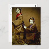 着物をヴィンテージする芸者日本の二人 ポストカード (正面/裏面)