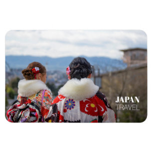 着物を着た女の子，京都，日本のお土産 マグネット