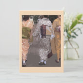 着物を着た女性が三人空白の、 サンキューカード (スタンド正面)