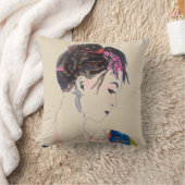 着物を着た女性 クッション (ブランケット)