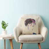 着物を着た女性 クッション (椅子)