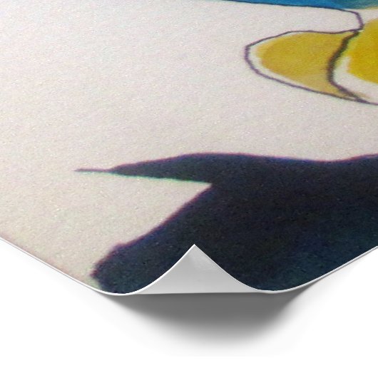 着物を着た女性 ポスター (角)