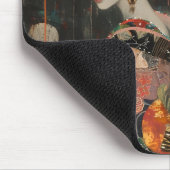 着物を着た気難しい女性 マウスパッド (コーナー)