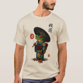 着物を着た江戸蛙 Tシャツ (正面)