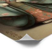 着物を着た芸者の少女として甘い子猫 ポスター (角)