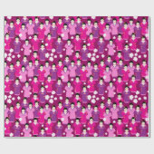 着物を着伝統的た東洋劇 ラッピングペーパー (フラット)