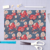 着物インスパイア柄ティッシュペーパー 薄葉紙 (クラフト)