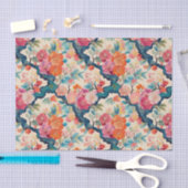 着物インスパイア柄ティッシュペーパー 薄葉紙 (クラフト)