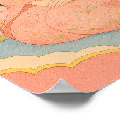 着物エレガントの女の子 – 日本のスタイルウォールアート ポスター (角)