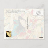 着物カラフルと渦巻きカエデ離れラ ポストカード (裏面)