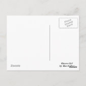 着物ガールこけし紙人形葉書 ポストカード (裏面)