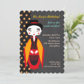 着物ガールバースデーパーティー 招待状 (スタンド正面)