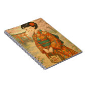 着物ガール – さくらんぼ花ノート ノートブック (右側)