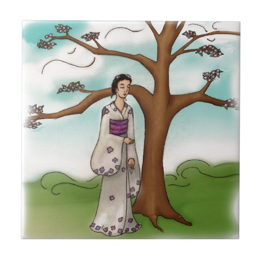 着物ガール タイル (正面)