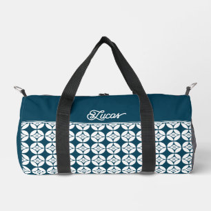 着物パターンバッグ   七宝花菱七宝花菱 ダッフルバッグ