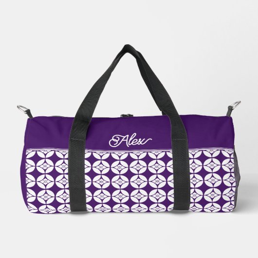 着物パターンバッグ| 七宝花菱七宝花菱 ダッフルバッグ (正面)