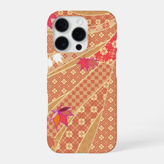 着物パターン秋 iPhoneケース (裏面)